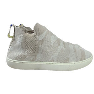 Rothys Chelsea Boot Hi Top Knit Pull On Sneakers Womens 10 Beige Sand Camouflage